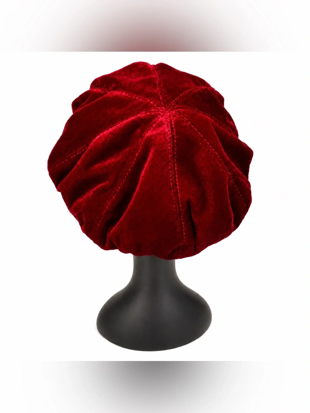 Vintage Y2K Red Velvet Newsboy Cap